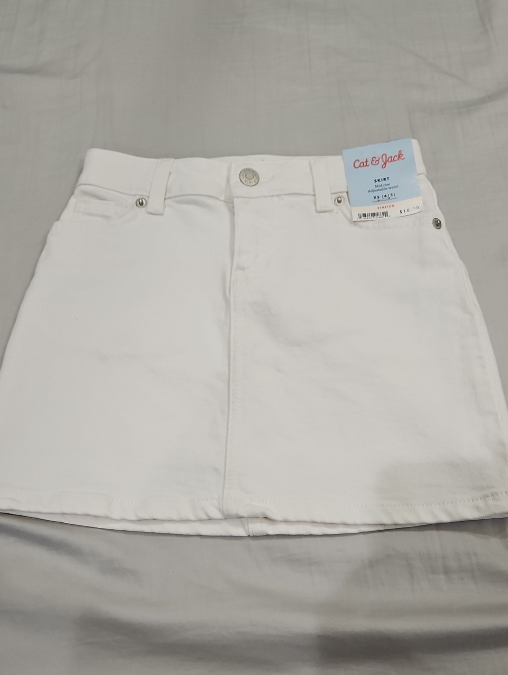 Cat & Jack White Denim Mini Skirt